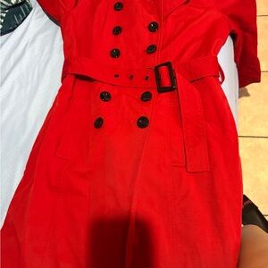 New York & Company Vibrant Red Coat